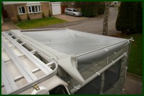 A hi shot of the awning